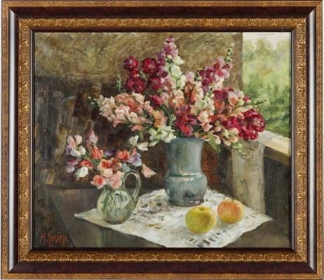 Кеслер Маргарита Леонидовна. Натюрморт с яблоками  